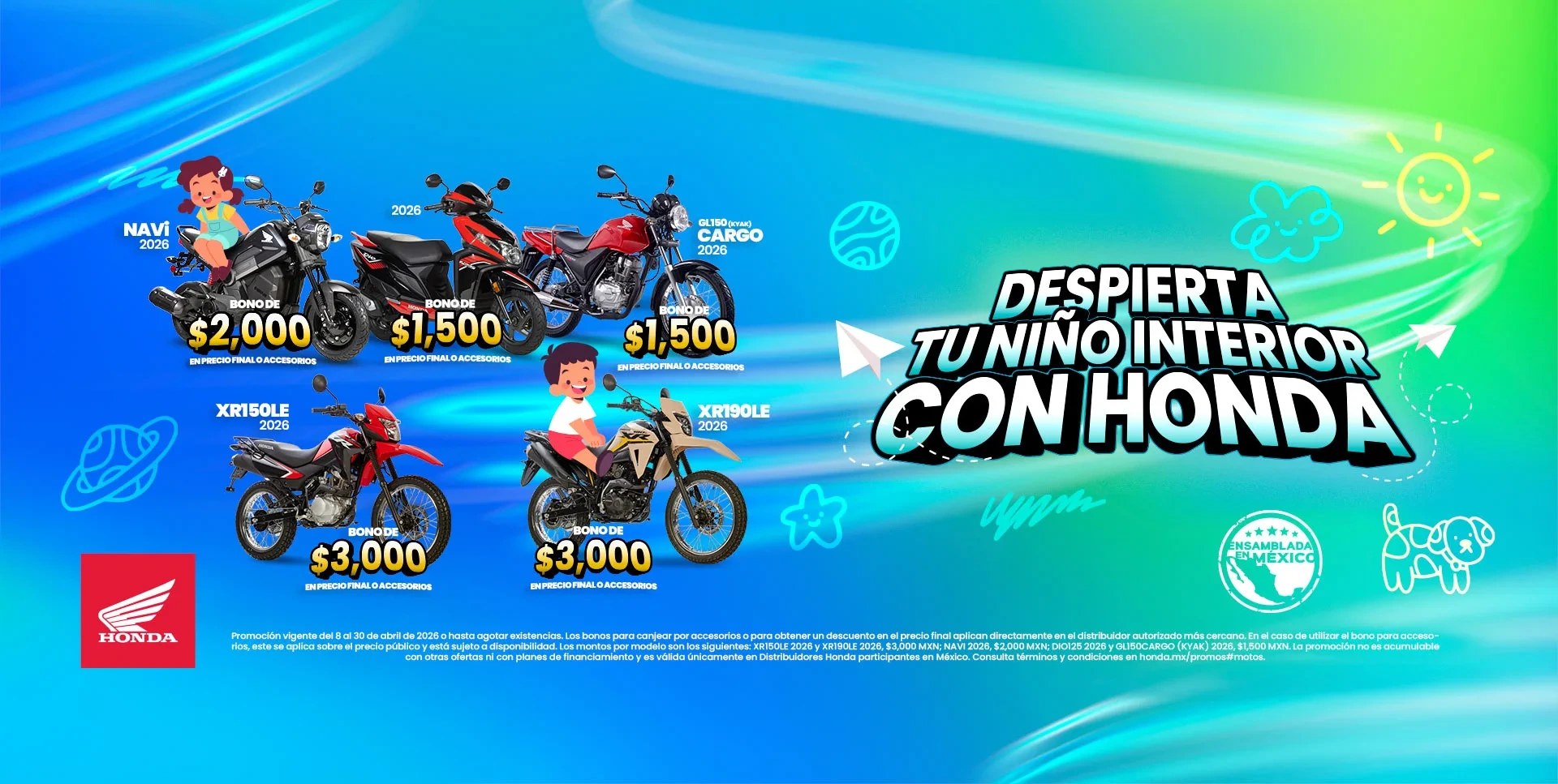 banner of HONDA DIA DEL NIÑO 2026 ACCESORIOS